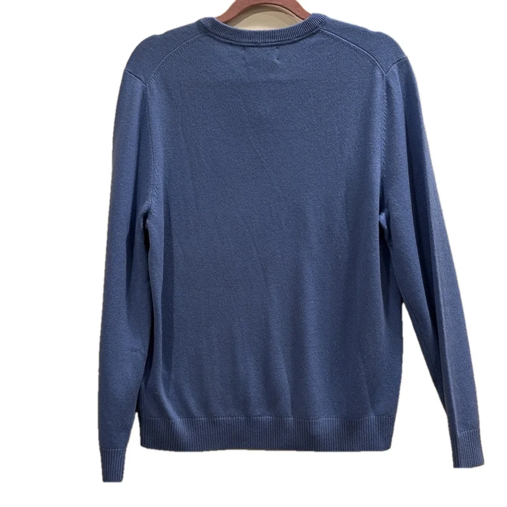 Lands End Cashmere men’s blue sweater, size  medium.